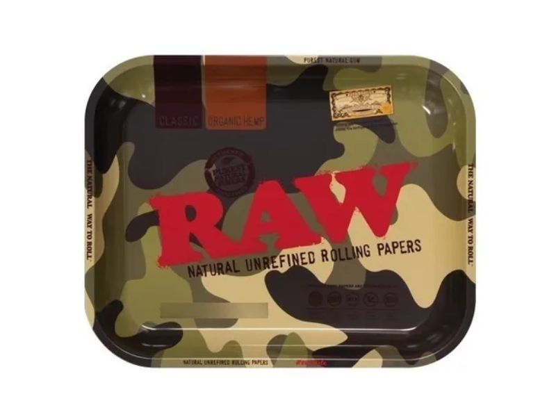 Raw Bandeja De Armado Rolling Tray Medium Camo Camuflada